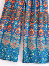 Boho Pant - Hippies Palazzo Pant - Blue Peacock Vintage