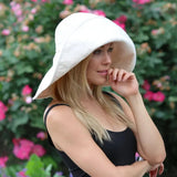 Boho Sun Beach Hat - Foldable Cotton Linen Travel Hat
