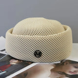 Boho Pillbox Hat - Breathable Crochet Summer Cap