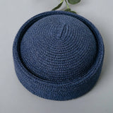 Boho Pillbox Hat - Summer Straw Fascinator Beret Hat