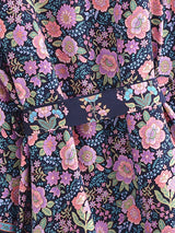 Boho Kimono Robe – “Blue Mirage” Short Cover-Up for Beach & Lounge