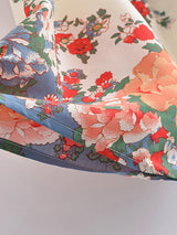 Boho Robe, Kimono Robe, Beach Cover up, Short Robe, Shelta White Floral