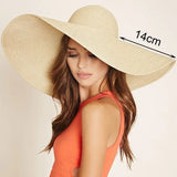 Boho Sun Beach Hat - Foldable Wide Brim Floppy Beach Hat