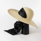 Boho Sun Beach Hat - Wide Strap Dome Straw Hat