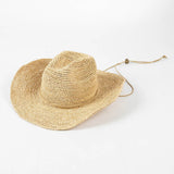 Boho Cowboy Hat - Hand Crocheted Raffia Straw Hat