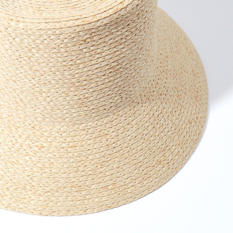Sun Straw Bucket Hats - Foldable Beach Hats for Summer - Ladies Vacation Hat