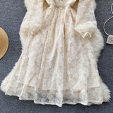 Vintage Dress - Boho Maxi Dress - Lace French Style Long Dress Victoria