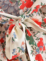 Boho Robe, Kimono Robe, Beach Cover up, Short Robe, Shelta White Floral