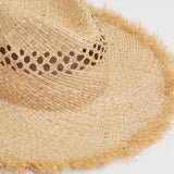 Boho Panama Hat - Handwoven Raffia Beach Cowboy Hat