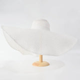Boho Sun Beach Hat - Oversized Wide Brim Travel Straw Hat