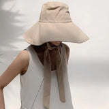 Boho Sun Beach Hat - Foldable Cotton Linen Travel Hat