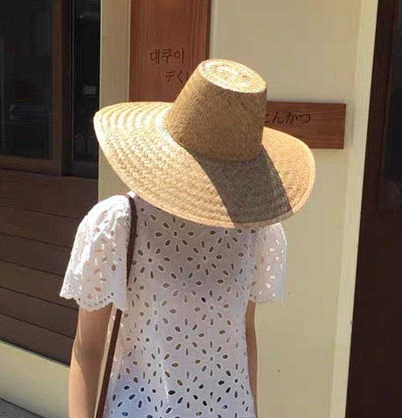 Boho Hat - Summer Hats, Sun Hat, Beach Hat - Wide Brim Straw Hat, Vintage Style Ottili Natural Grass