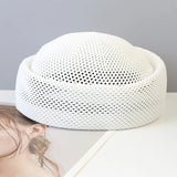Boho Pillbox Hat - Breathable Crochet Summer Cap