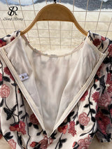 Vintage Boho Maxi Dress - Arabella White Rose | Embroidered Bohemian Style Dress