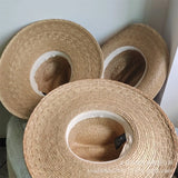 Boho Cowboy Hat - Natural Palm Leaf Wide Brim Hat