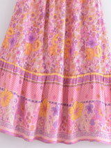 Boho Dress - Sundress - Mocked Dress Scilla Primrose in Pink and Blue