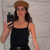Boho Beret Hat - British Wool Felt Painter Hat
