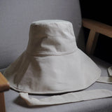 Boho Sun Beach Hat - Japanese Tie Cotton Linen Bucket Hat