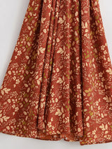 Amber Garden brown floral maxi dress detail