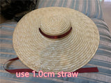 Boho Hat, Sun Beach Hat, Wide Brim Straw Hat, Retro Hat Bella, in Red, Blue, Pink and Black