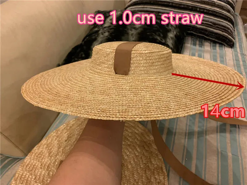 Boho Hat, Sun Beach Hat, Wide Brim Straw Hat, Retro Hat Bella, in Red, Blue, Pink and Black
