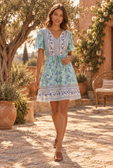 Boho Bloom green colorway editorial cover