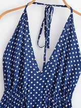 Coastal Reverie high-low dress product view and fabric detail