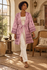 Dreamcatcher Lilac kimono robe editorial movement