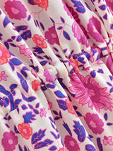 Lavender Reverie purple floral dress, garment and fabric detail