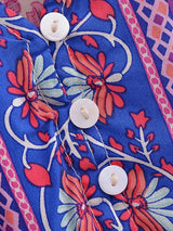 Lavender Reverie purple floral dress, garment and fabric detail