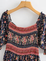 Meadow Serenade floral mini dress product view and detail
