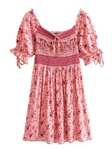Meadow Serenade floral mini dress product view and detail