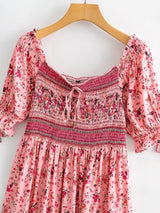 Meadow Serenade floral mini dress product view and detail