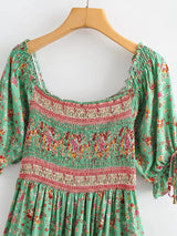 Meadow Serenade floral mini dress product view and detail