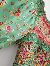 Meadow Serenade floral mini dress product view and detail