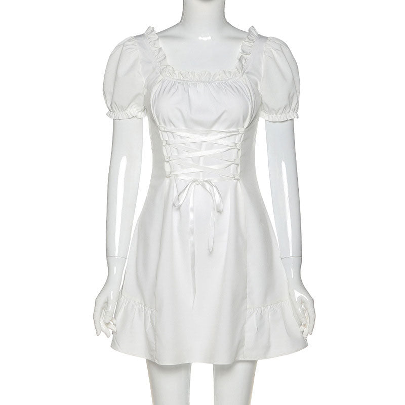 Boho Mini Dress Amelia in White – Wild Rose Boho
