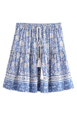Boho Skirt, Hippie Skirts, Mini Skirt, Blue Sky and Daisy