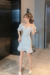 Mini Dress, Boho Vintage Dress, Sara White Lace - Wild Rose Boho