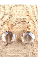 Boho Earrings, RH Dangle Earrings, Gold Crystal Plum Blossom