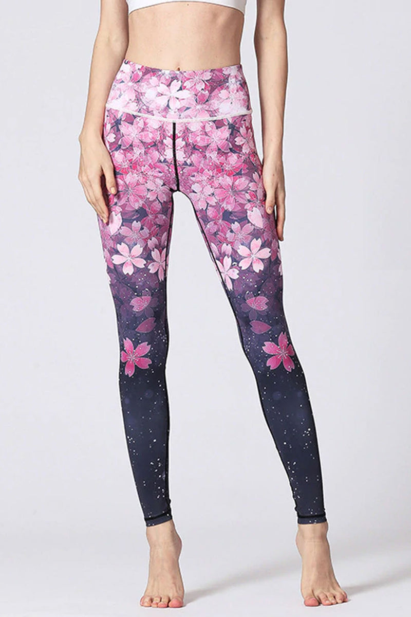  Women Casual Fashion Tight Sports Yoga Pants Colorful Flower  Butterfly Print Leggings Womens Work Clothes Casual (Pink, XL) : ביגוד,  נעליים ותכשיטים
