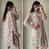 Boho Mini Dress Tunic Dress, Willow Floral in Yellow