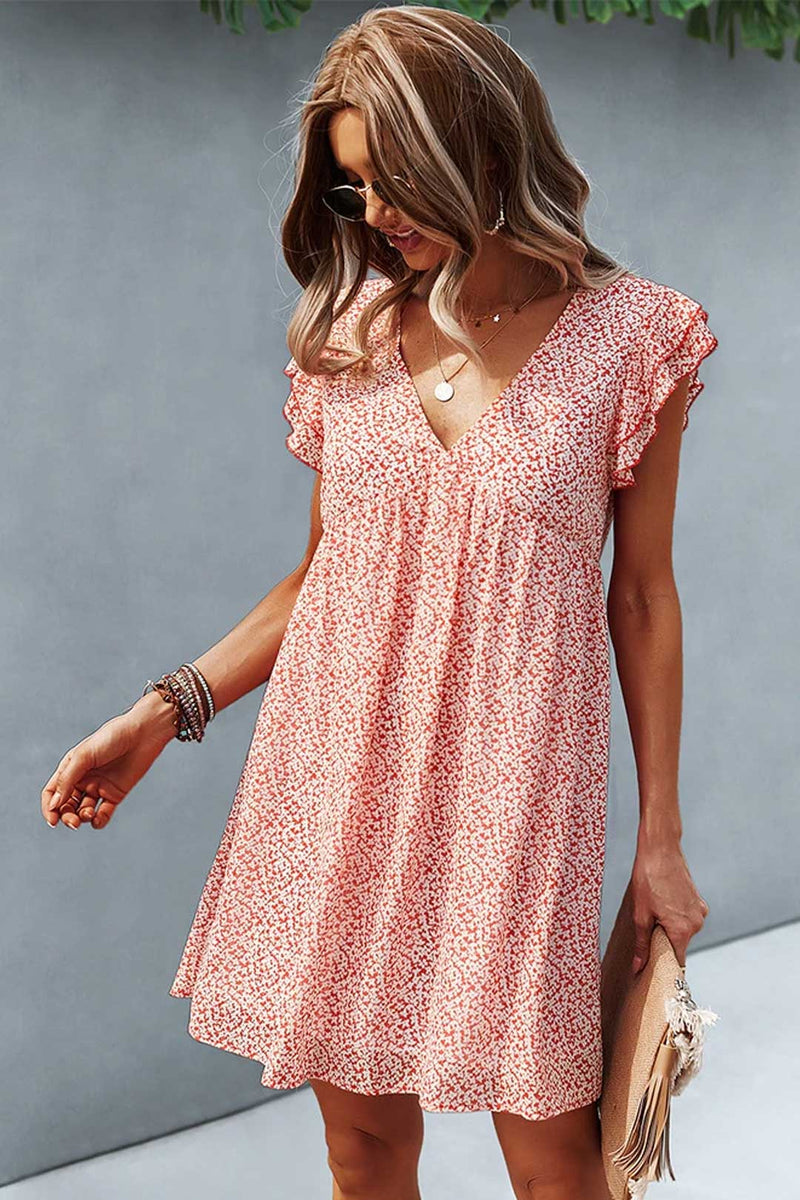Boho Mini Dress Sundress, Ava in Pink