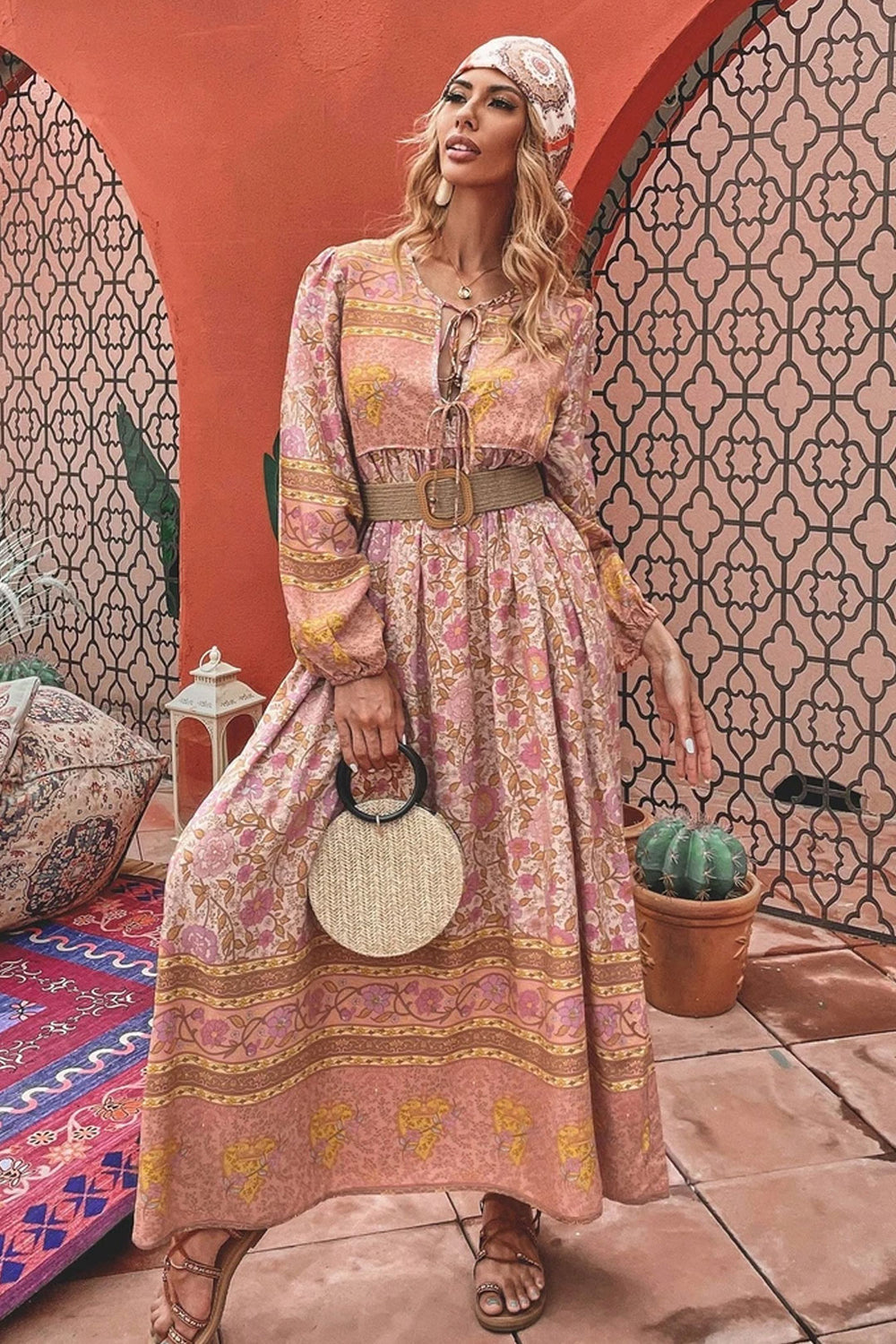 Boho Midi Dress Wild Rose Boho Boho Midi Dress Wild Rose Boho