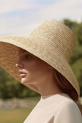 Boho Hat, Sun Hat, Beach Hat, Wide Brim Straw Hat, High Crown - Wild Rose Boho