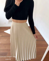 Boho Skirt, Hippie Skirts, Midi Pleated Skirt, Light Tone