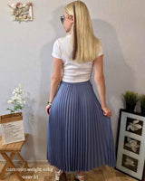 Boho Skirt, Hippie Skirts, Midi Pleated Skirt, Light Tone