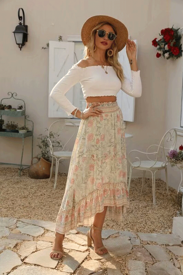 Boho top beach skirts