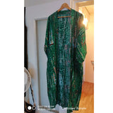 Boho Robe, Beach Robe, Green, Yellow, Pink and Blue Tie Dry - Wild Rose Boho