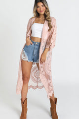 Beach Robe, Cover Up, Lace White and Black Annabelle - Wild Rose Boho