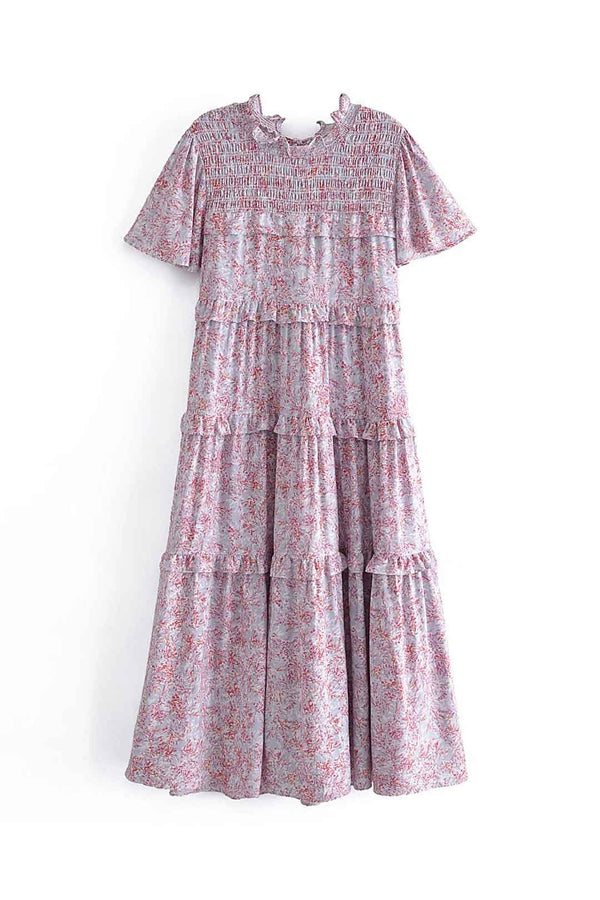 Boho Midi Dress, Smock Sundress, Bartley